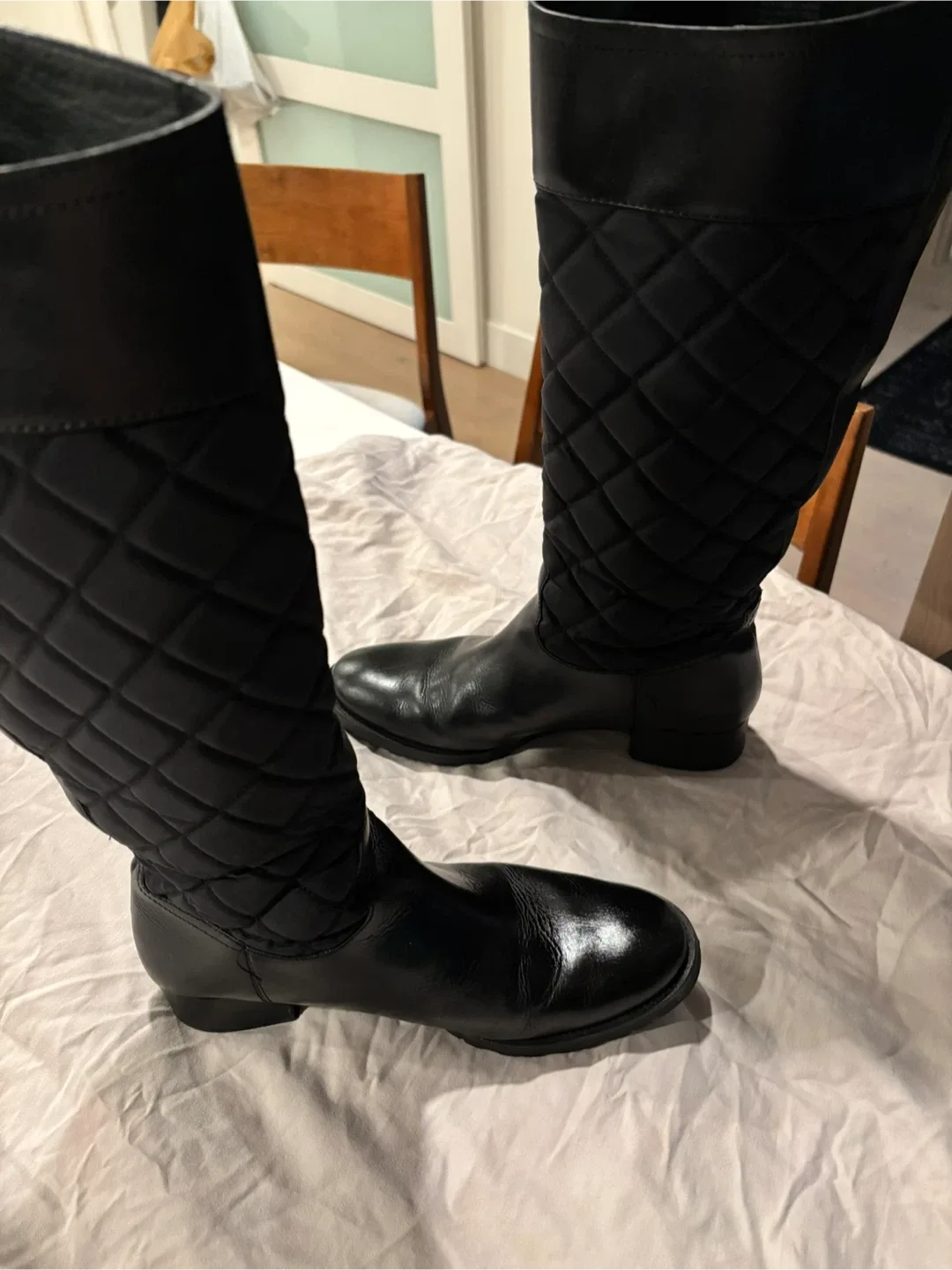 Tory Burch Black Leather Riding Boots