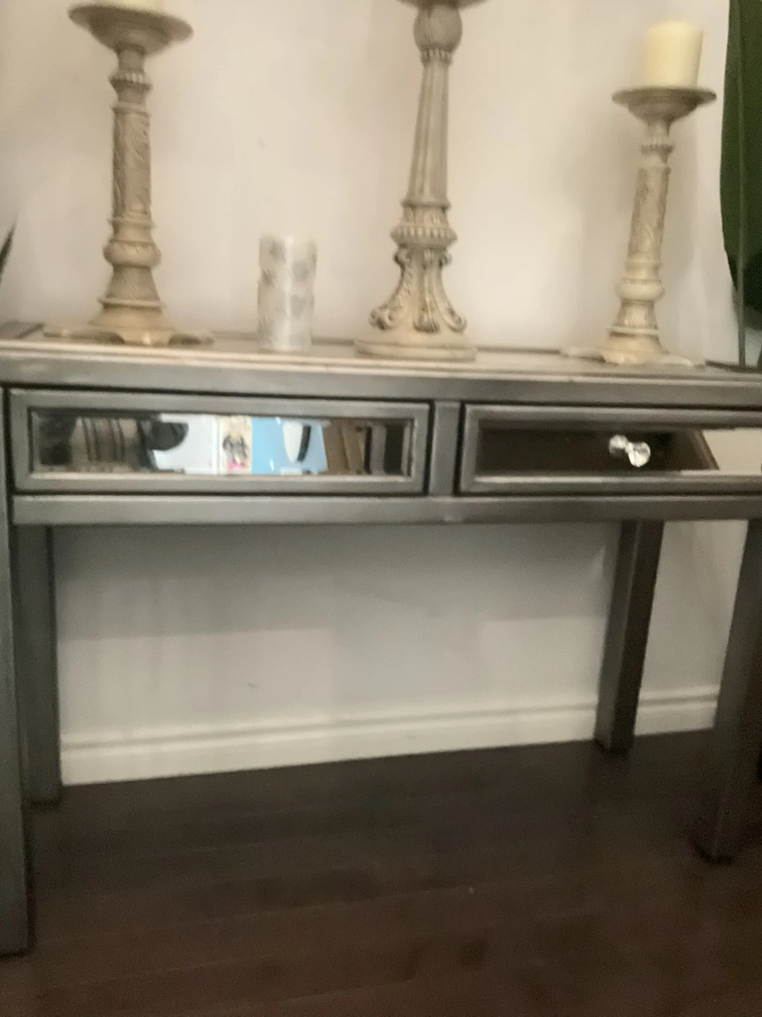 Mirrored Console Table with Drawers