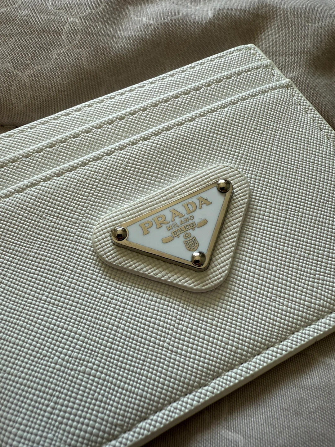 Prada Milano White Card Holder