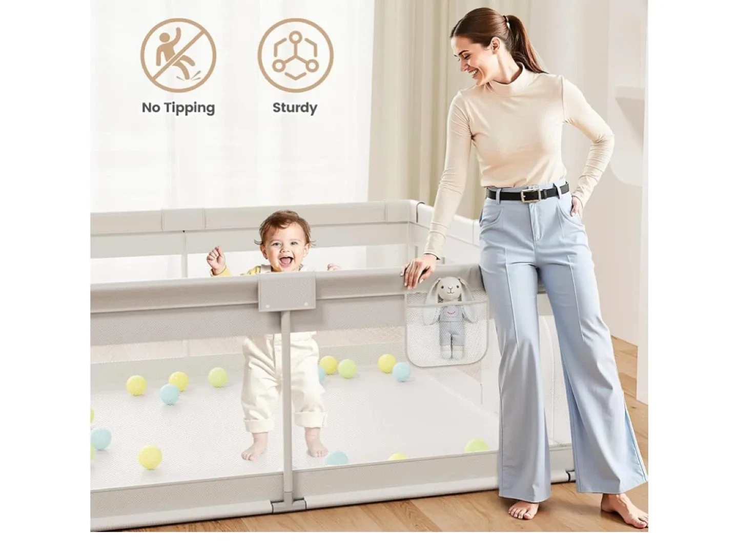 Extra Large Baby Playpen for Kids & Parents image indicator(3)