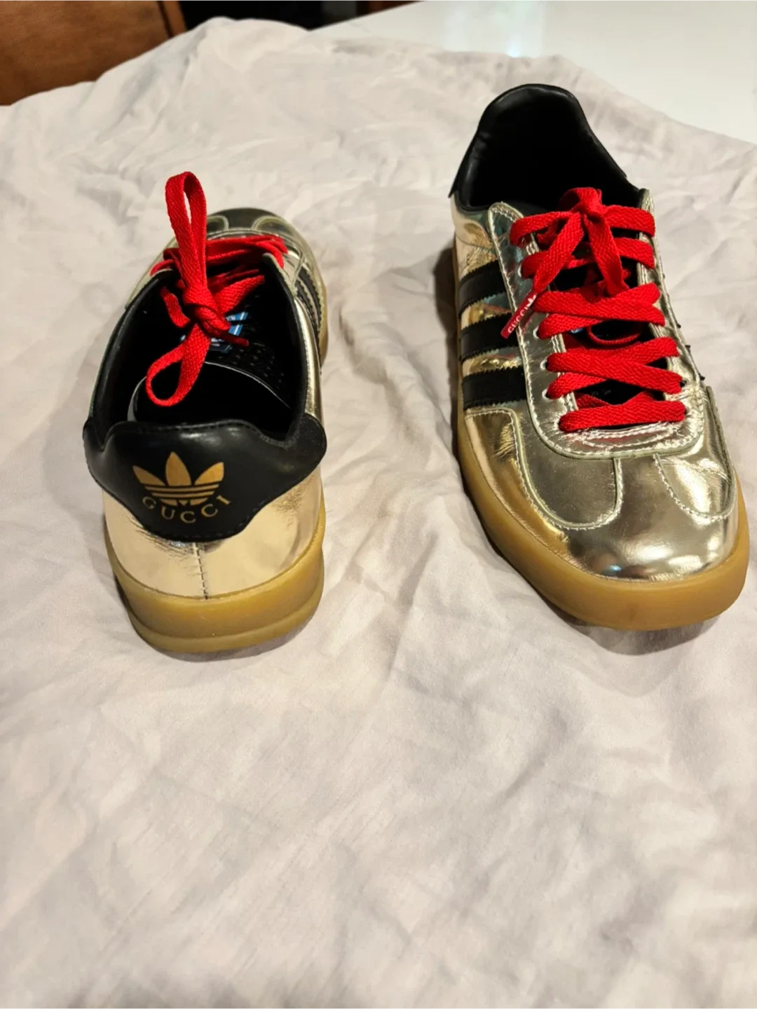 Adidas x Gucci Gold Metallic Sneakers image indicator(2)