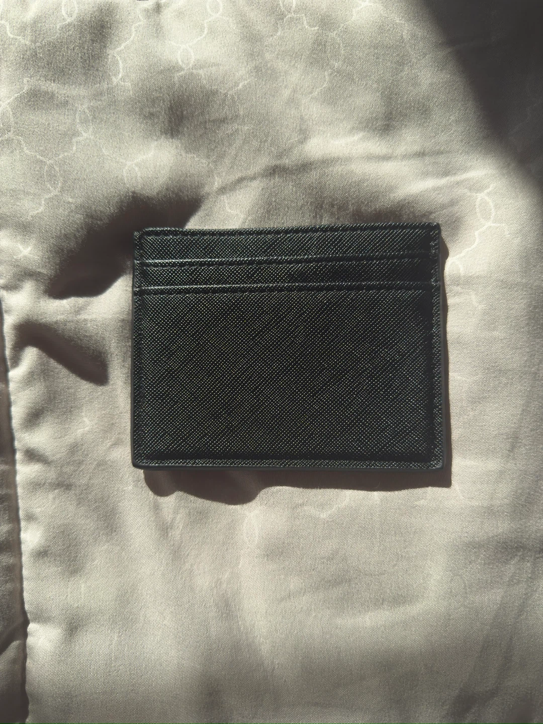Prada Saffiano Leather Card Holder - Black - photo 3