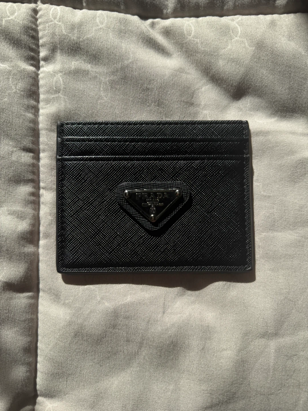 Prada Saffiano Leather Card Holder - Black