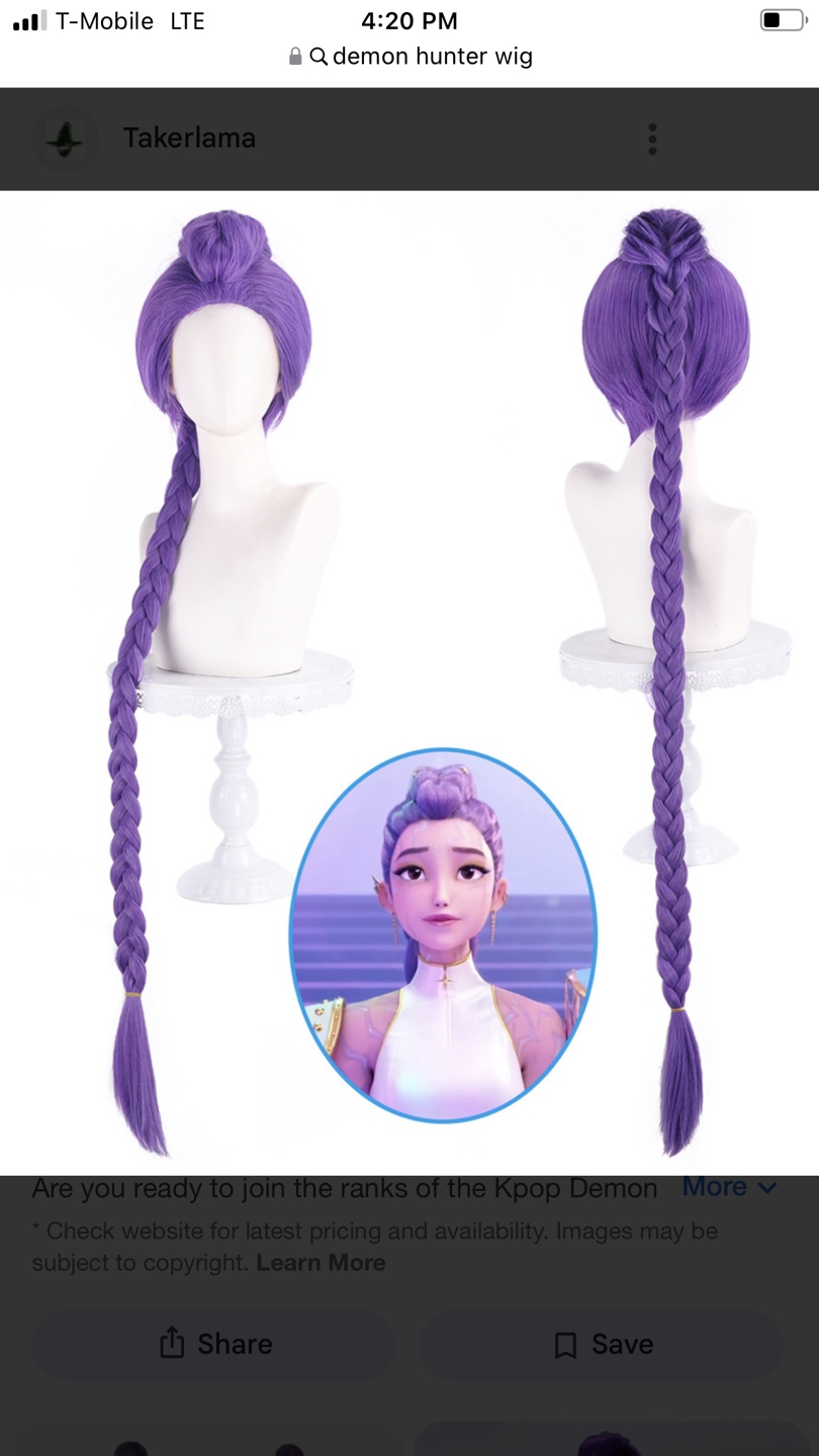Purple Demon Hunter Wig