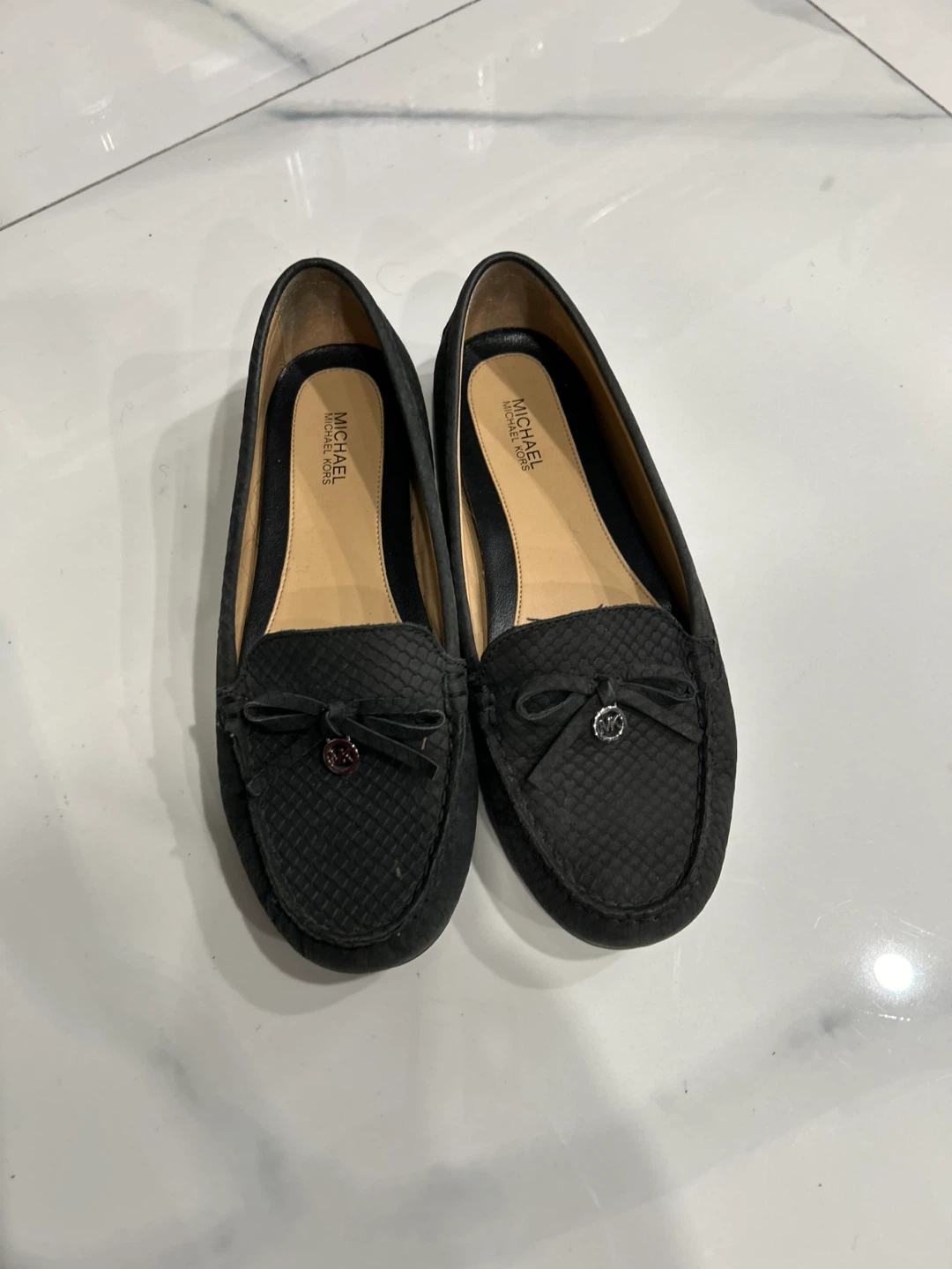Michael Kors Black Leather Loafers