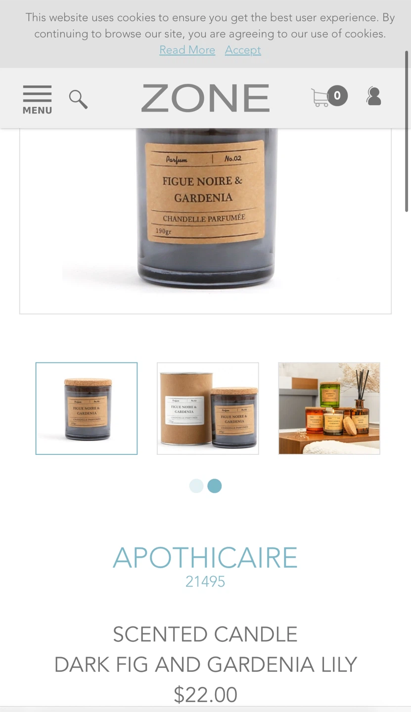 Apothecaire Figue Noire & Gardenia Scented Candle - photo 3