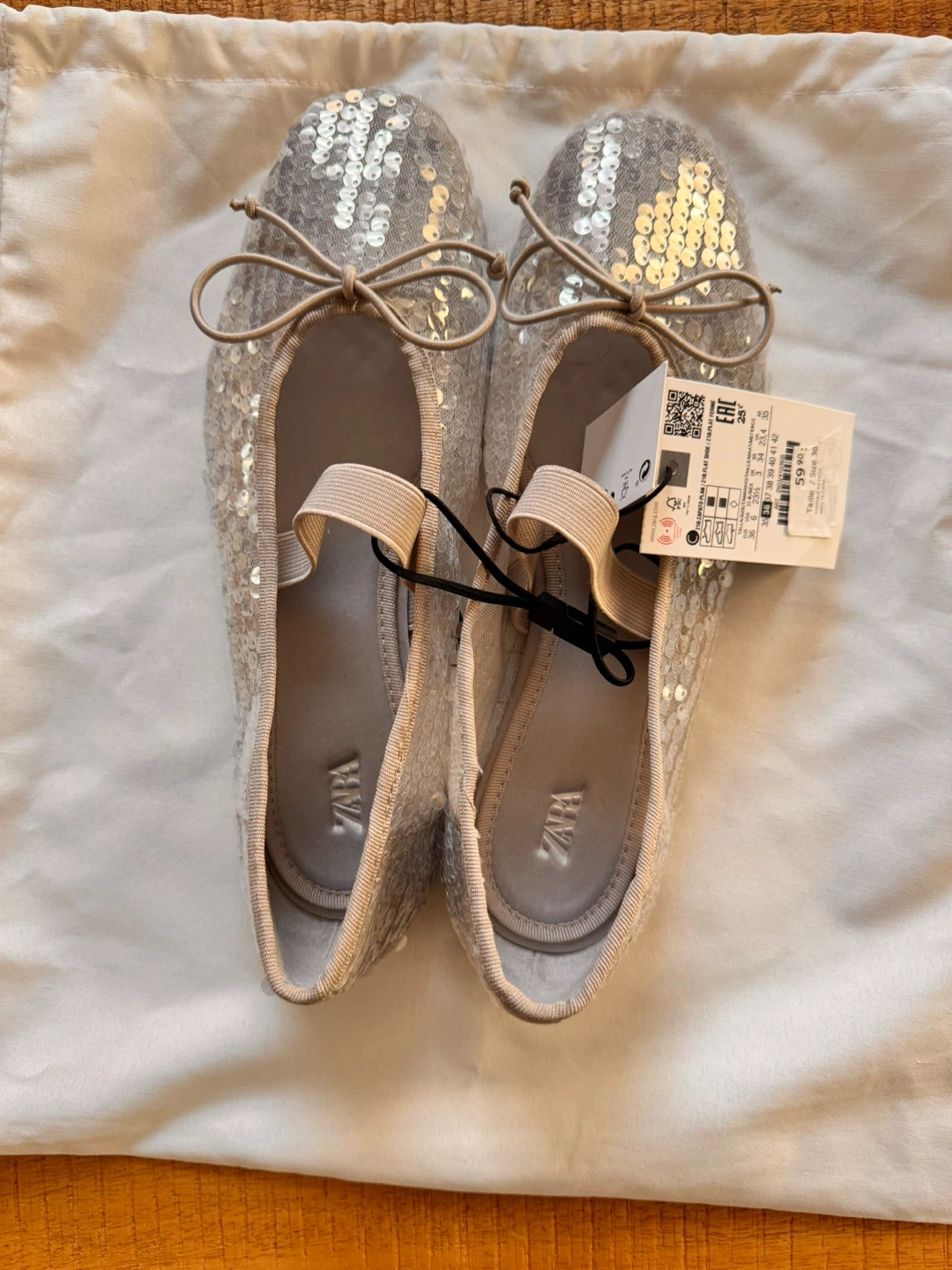 Zara Sequin Ballet Flats - Size 36 - photo 2