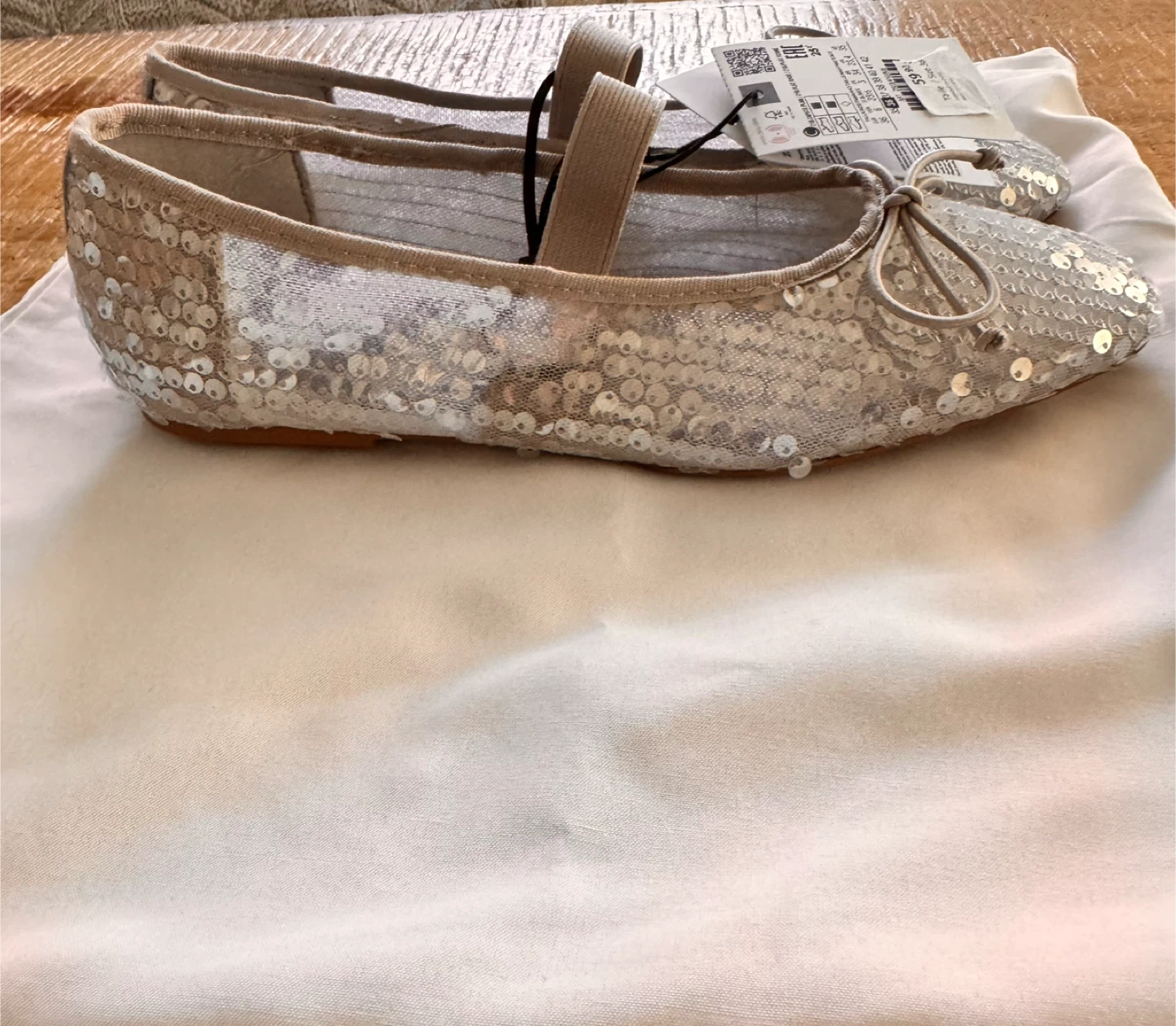 Zara Sequin Ballet Flats - Size 36 - photo 4