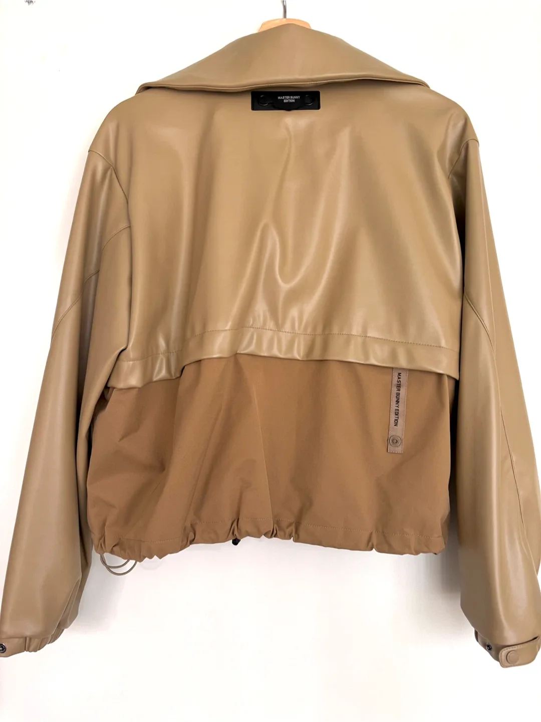 Brown Vegan Leather Jacket, Size S image indicator(2)