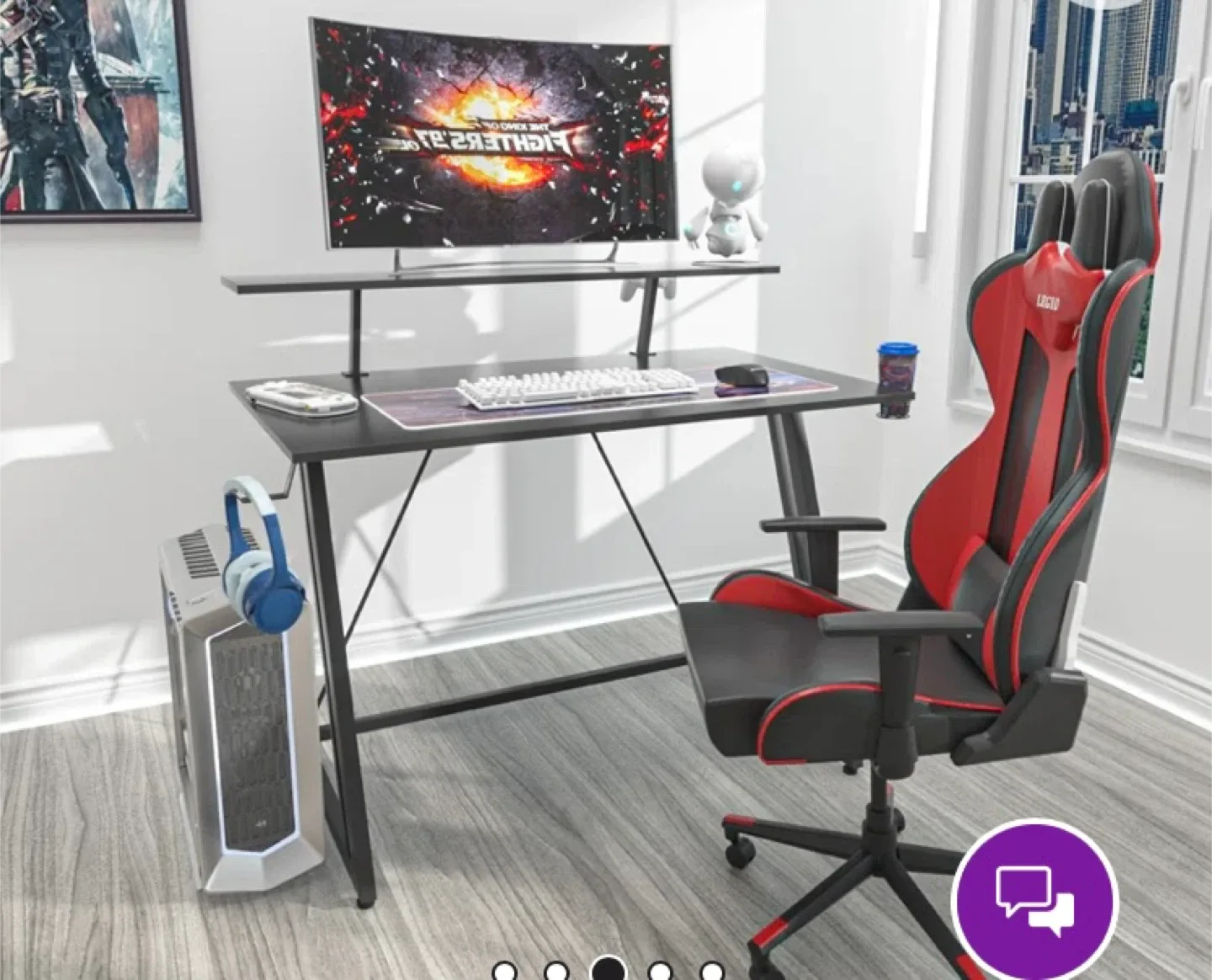 Desk with Shelf, 47 inch image indicator(2)