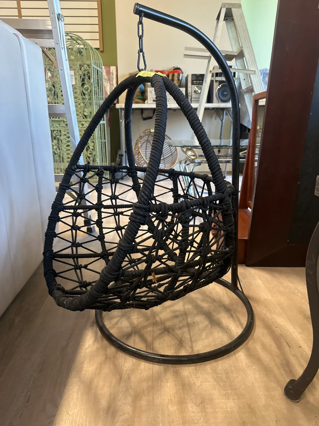 Miniature Hanging Egg Chair for PETS - Black - photo 2