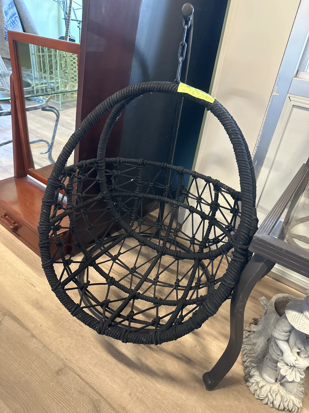 Miniature Hanging Egg Chair for PETS - Black