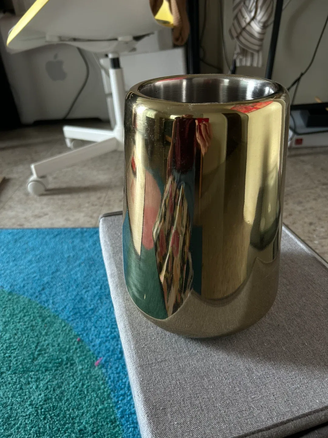 Gold Metal Decorative Vase