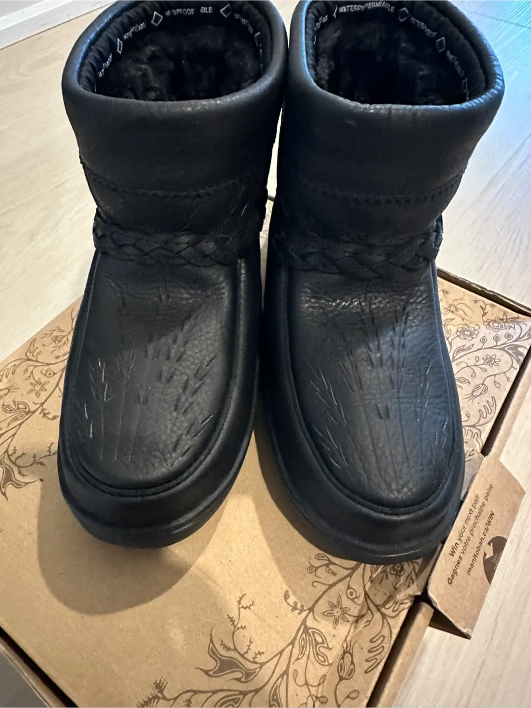 $60-Manitobah Mukluks leather  Waterproof Boots - Black image indicator(4)