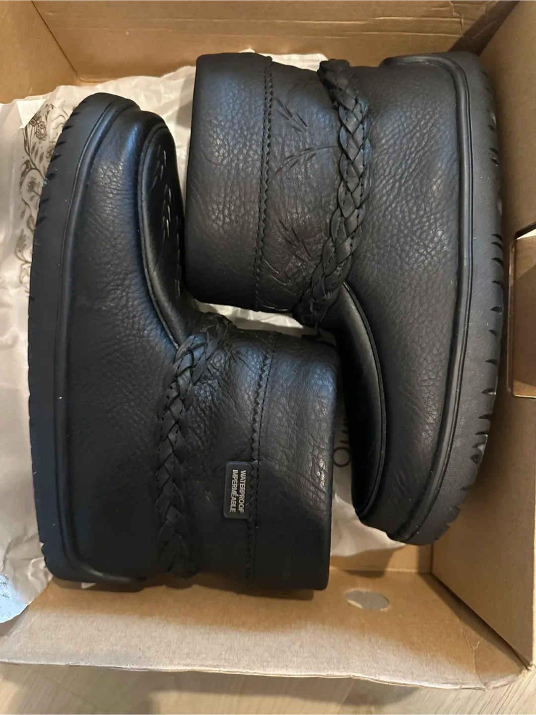 $60-Manitobah Mukluks leather  Waterproof Boots - Black image indicator(2)