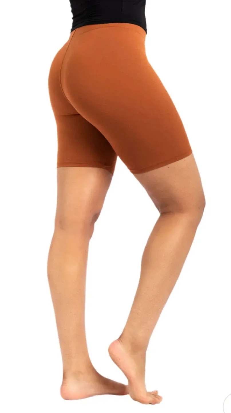 Just Cozy Caramel color  Stretchy Biker Shorts - Size M/L image indicator(2)