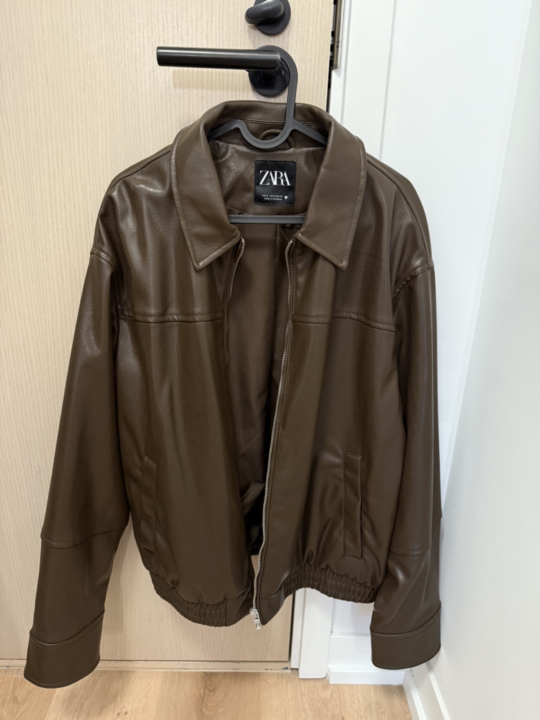 Zara Faux Leather Jacket, Size S