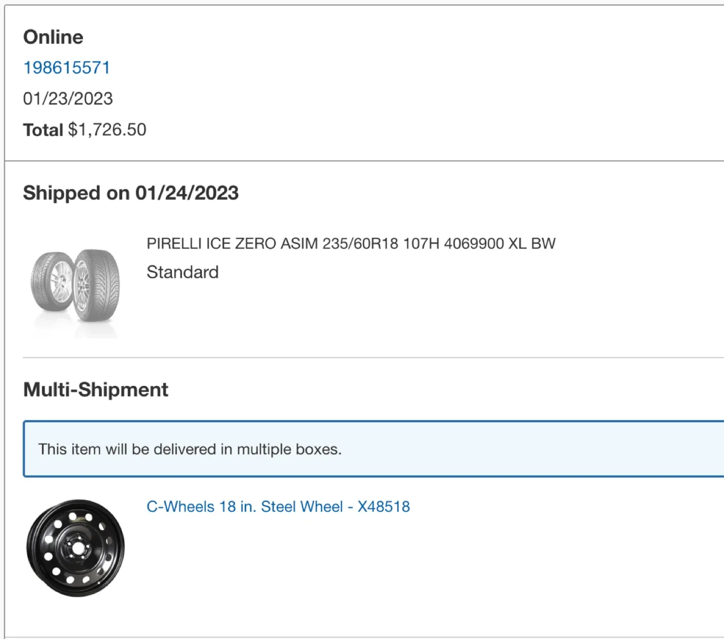 Pirelli Ice Zero Asim 235/60R18 Tire on Steel Wheel image indicator(3)