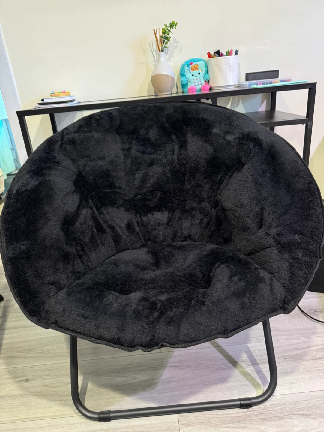 Brand new Black Faux Fur Moon Chair (kids/ adults) - photo 5