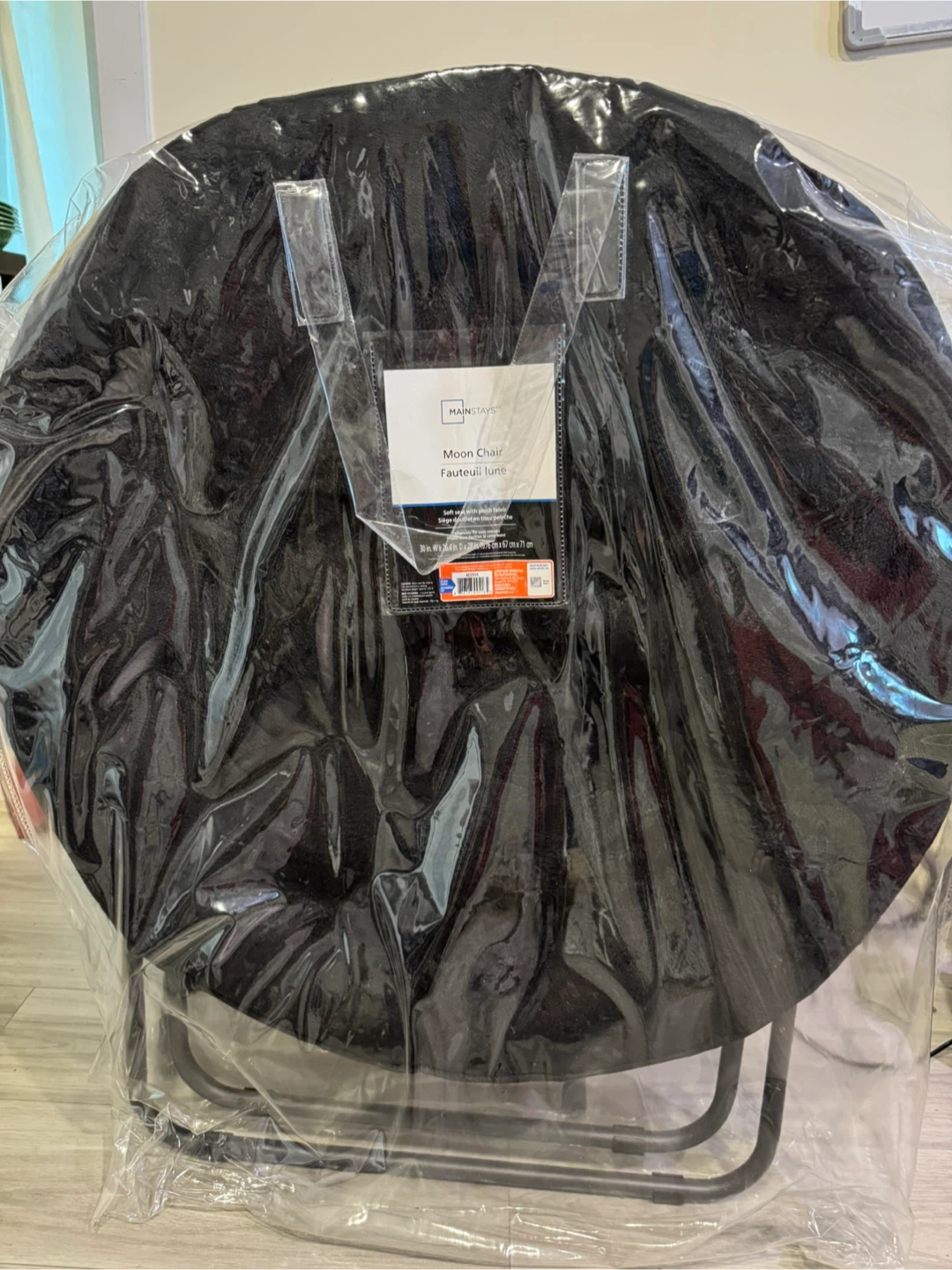 Brand new Black Faux Fur Moon Chair (kids/ adults) - photo 2