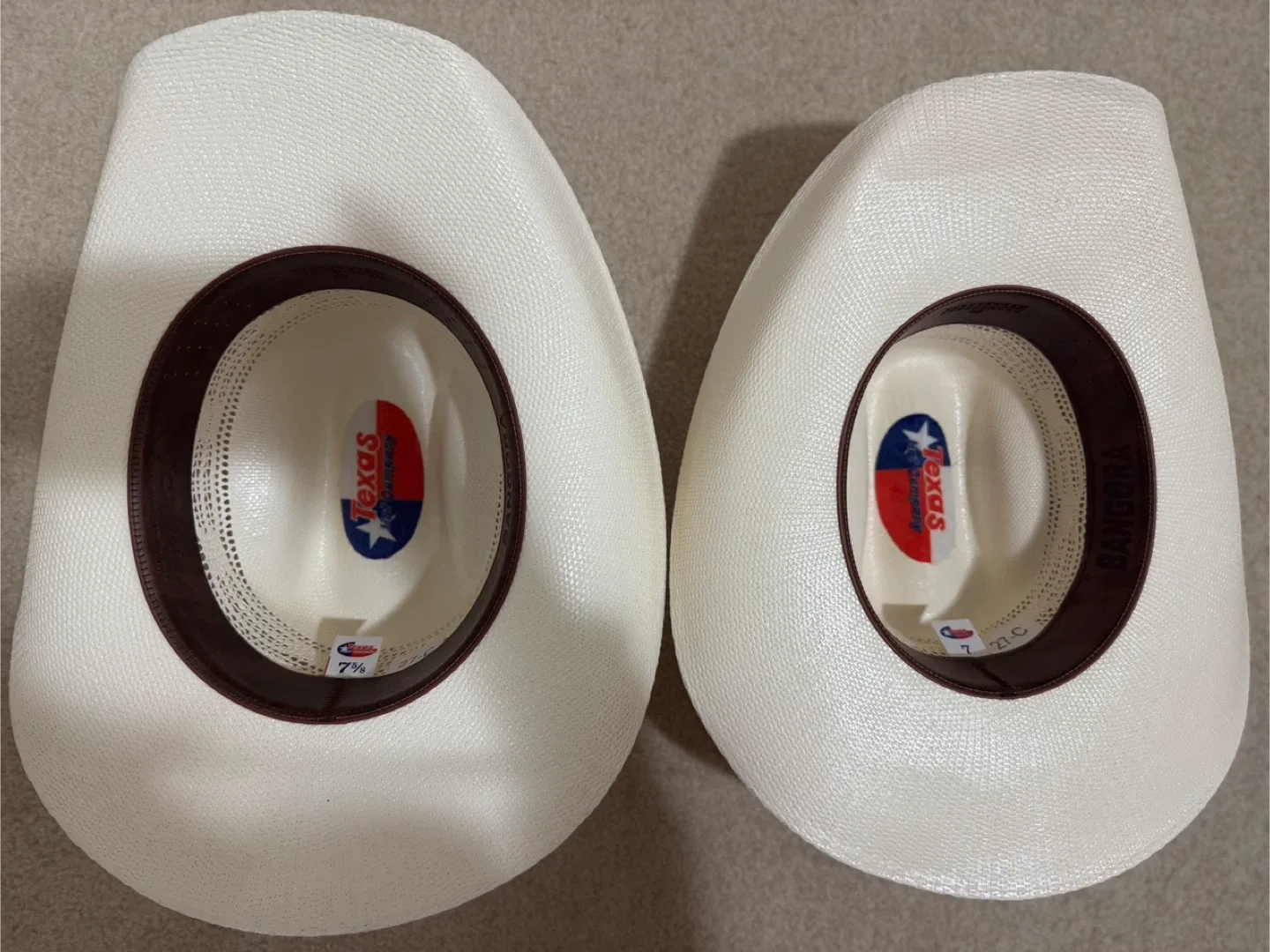 Texas Straw Cowboy Hats Size 7 5/8 and 7 image indicator(4)