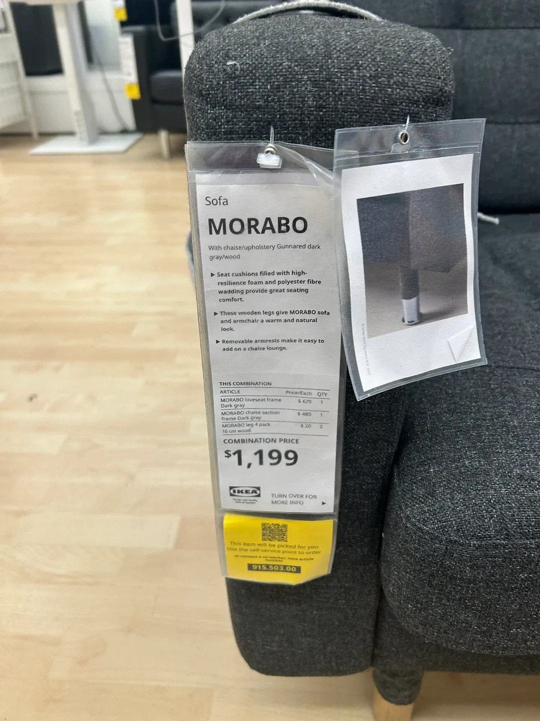 IKEA Kivik Charcoal Sectional Sofa image indicator(7)