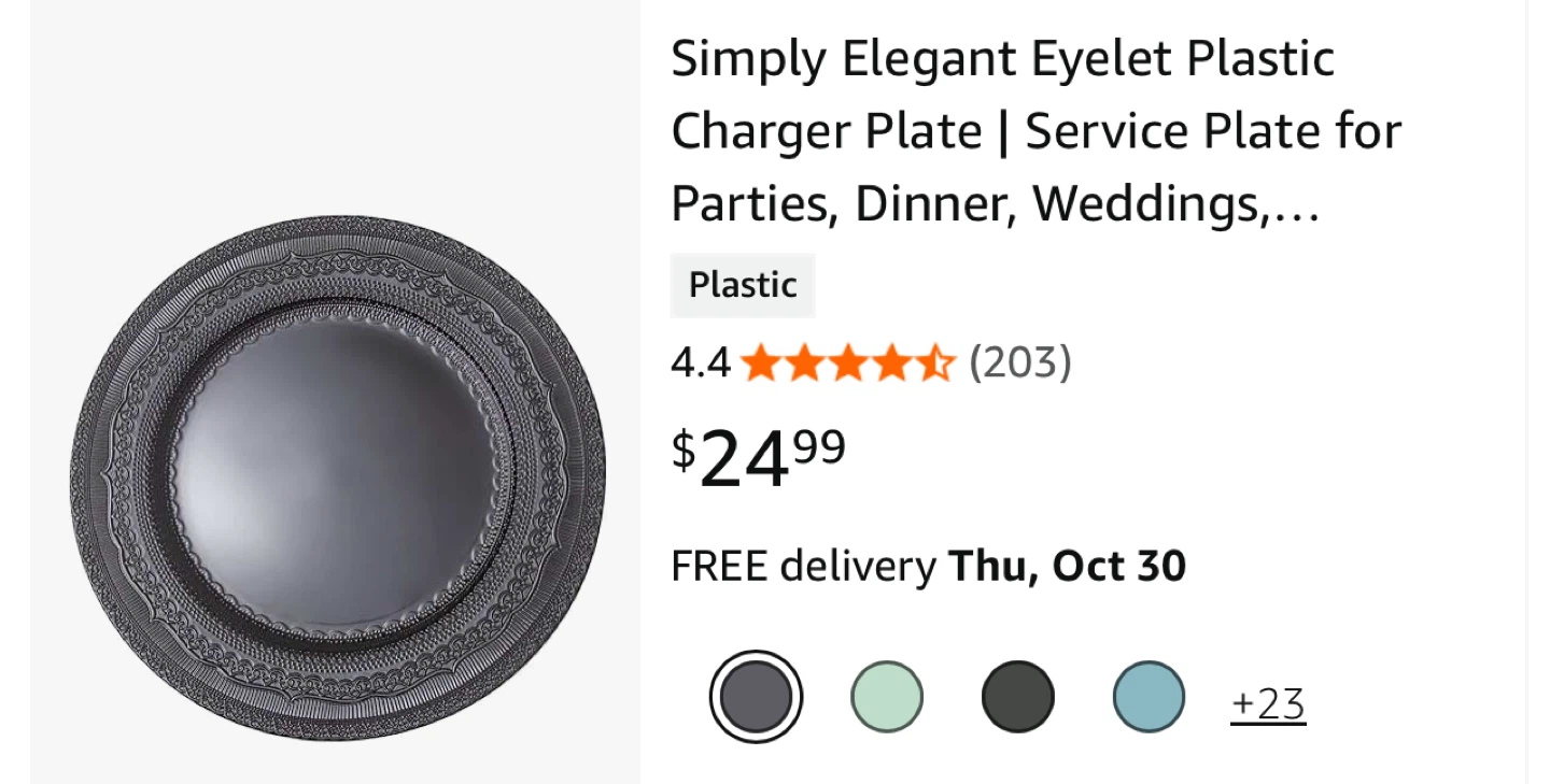 Simply Elegant Eyelet Charger Plate - 13 inch - photo 5