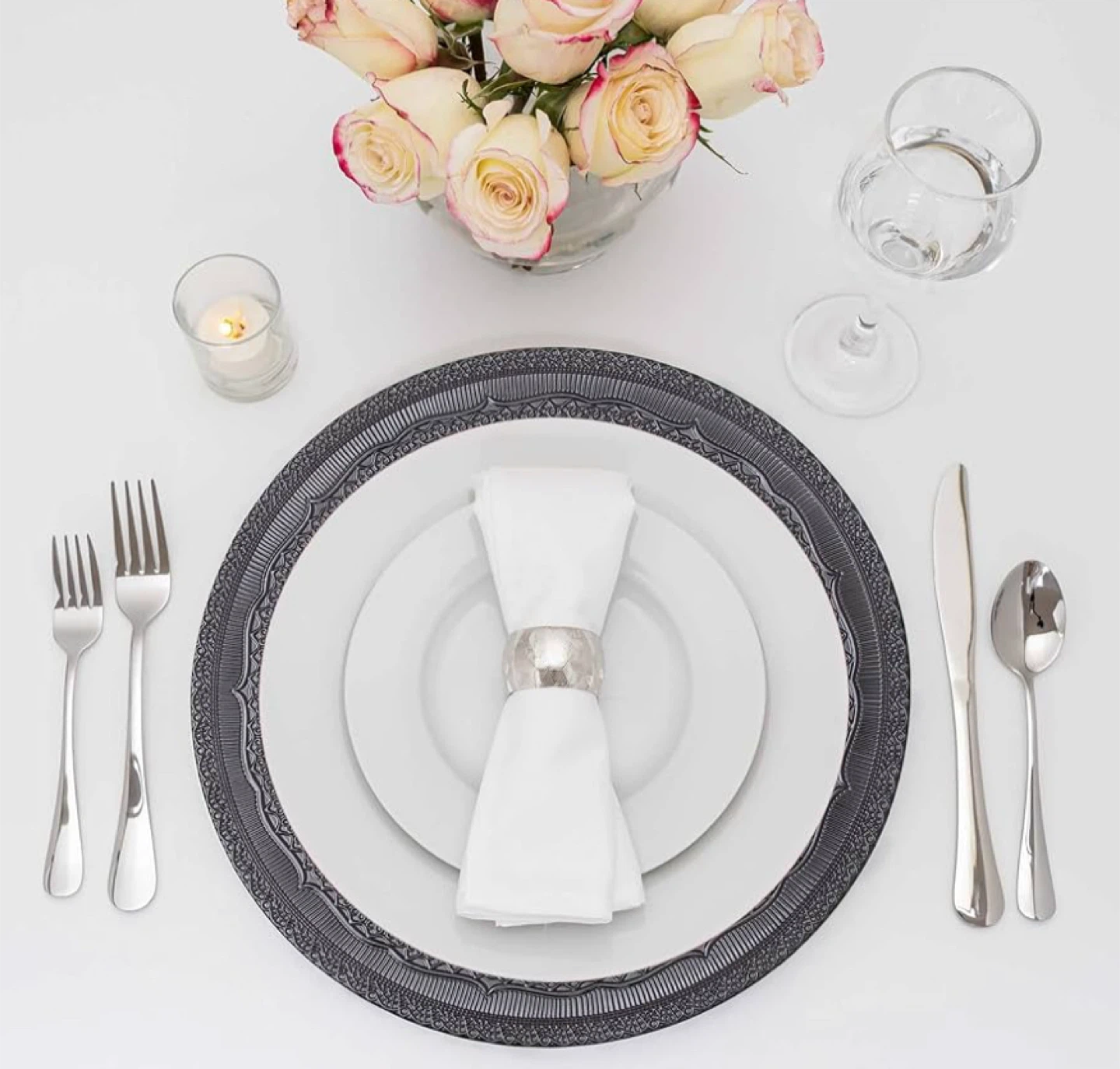 Simply Elegant Eyelet Charger Plate - 13 inch