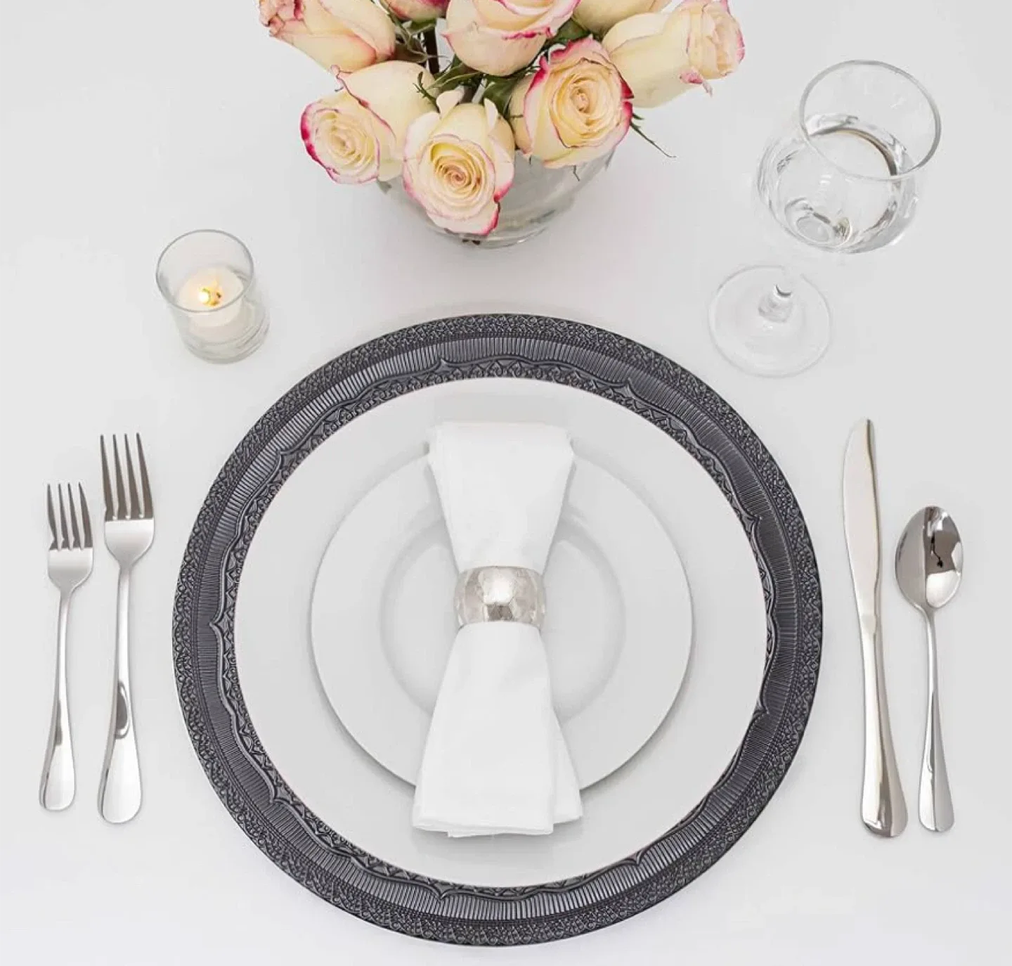 Simply Elegant Eyelet Charger Plate - 13 inch thumbnail