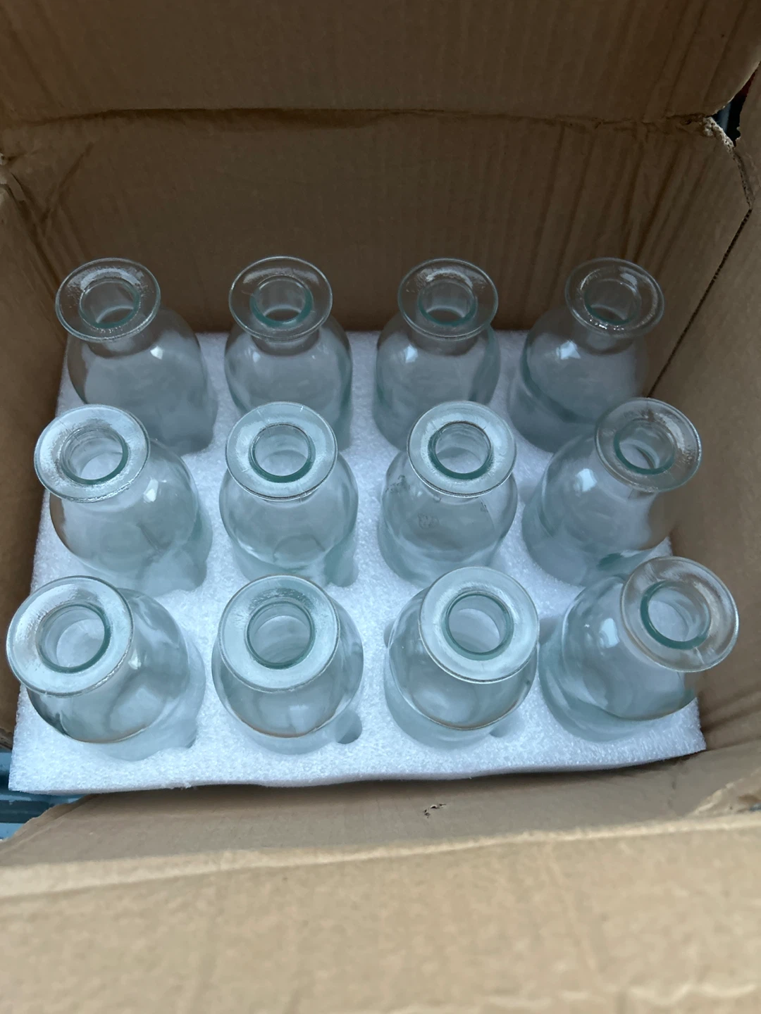 Small Glass Bud Vases (Set of 12)