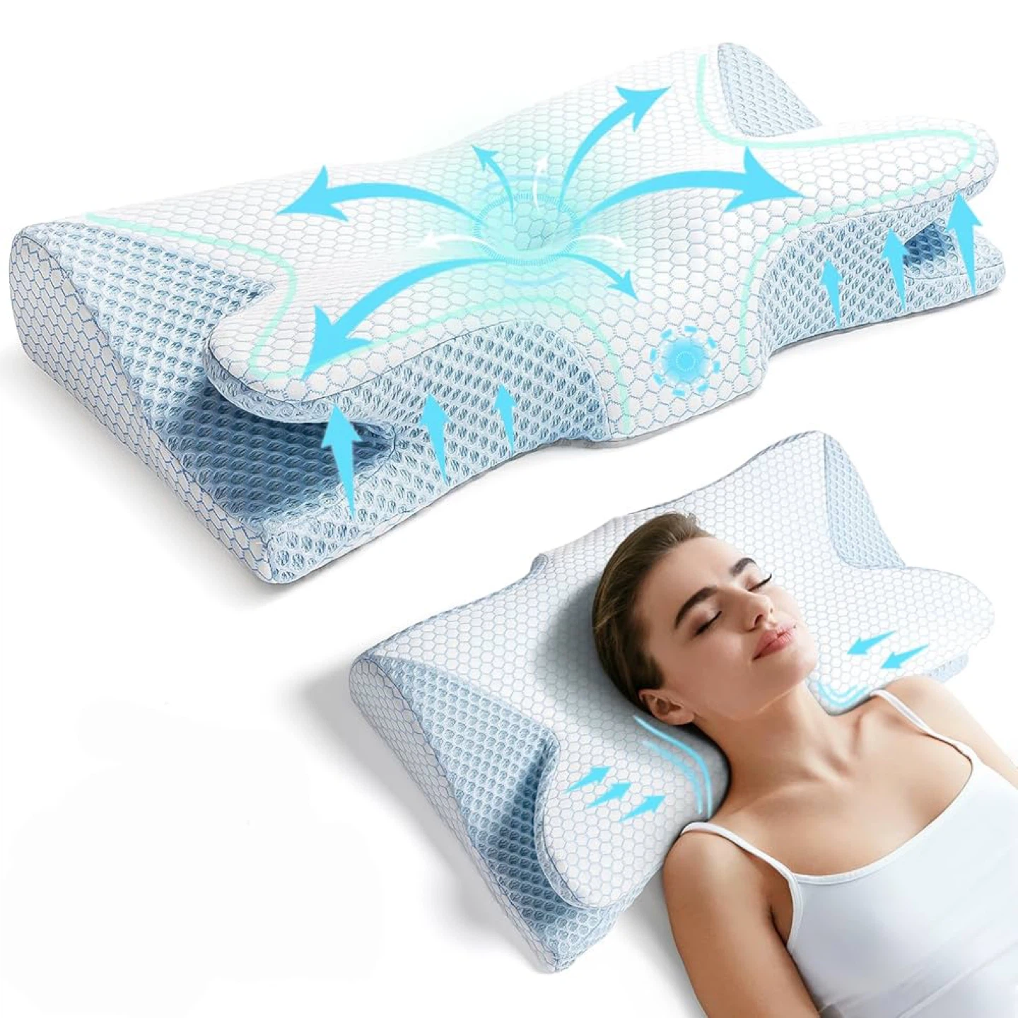BiAnyC Contour Cervical Pillow w/ Box