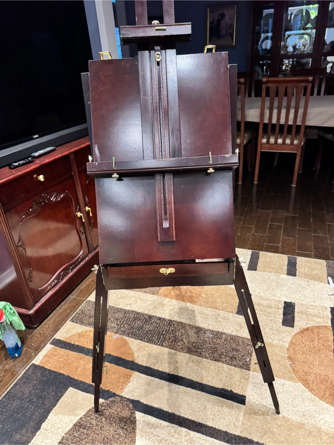 Wooden Easel with Storage Drawer