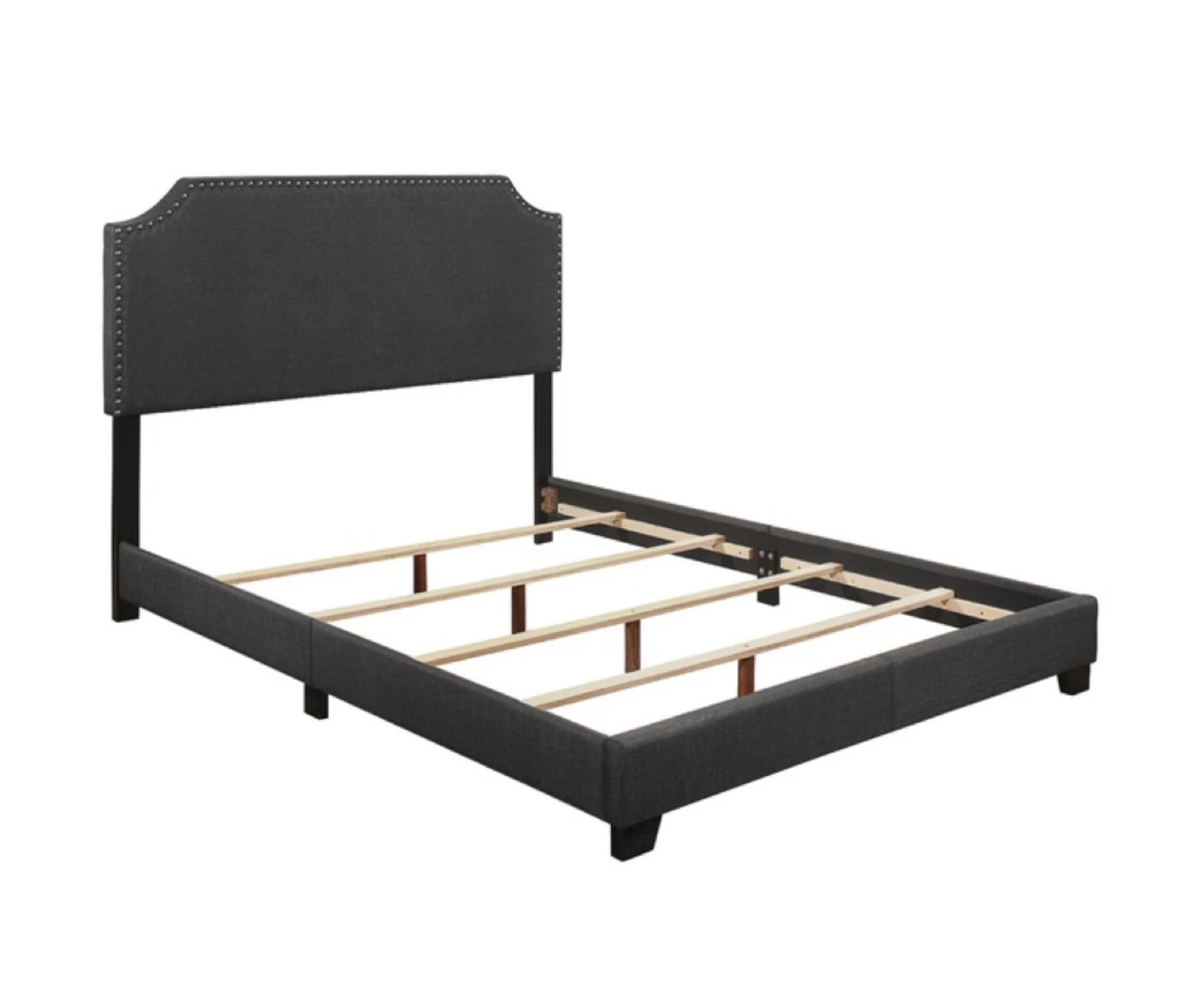 New King Size Grey Upholstered Bed - photo 3