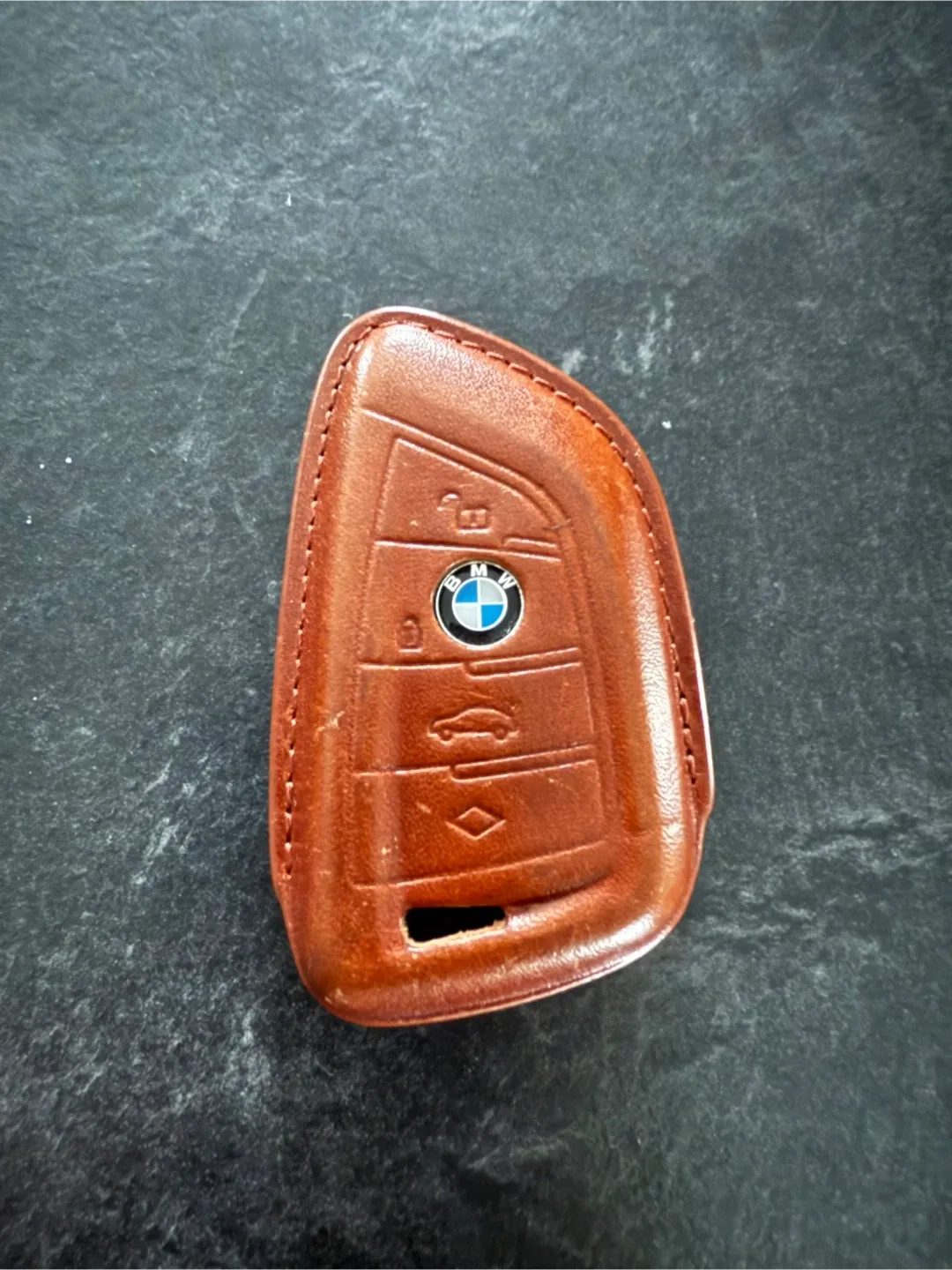 BMW Key Fob Cover - Brown Leather image indicator(4)