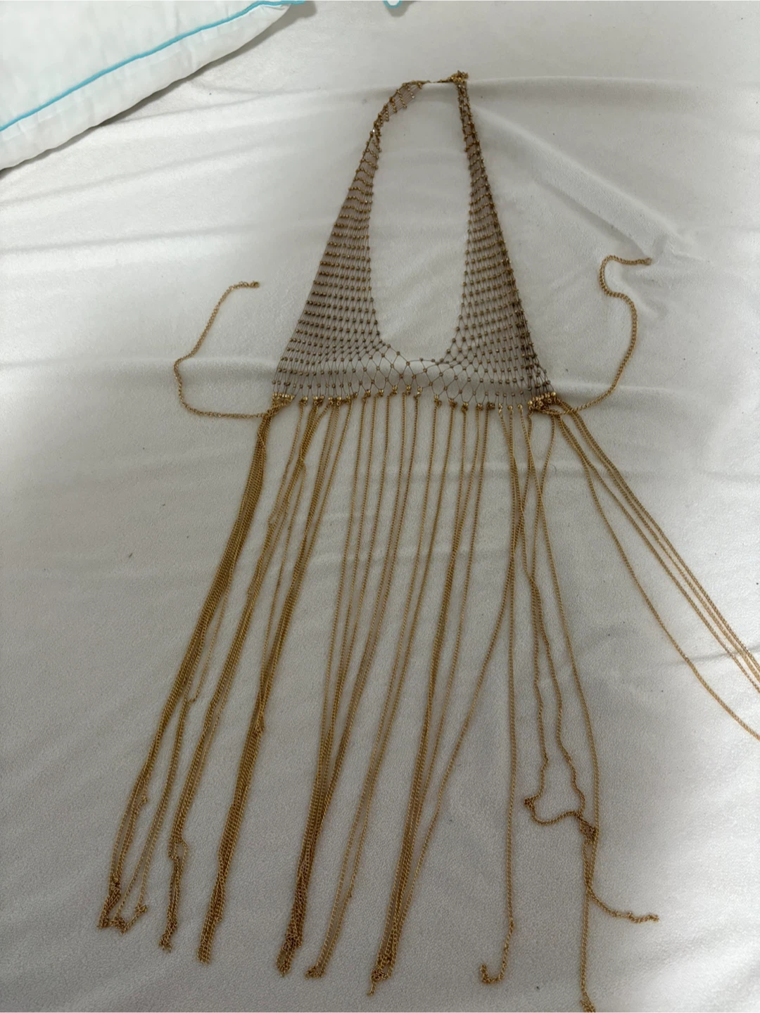 Gold Tone Chain Fringe Body Harness