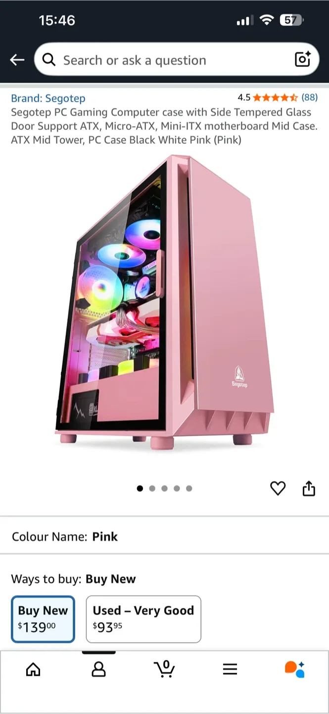Segotep Pink PC Gaming Computer Case
