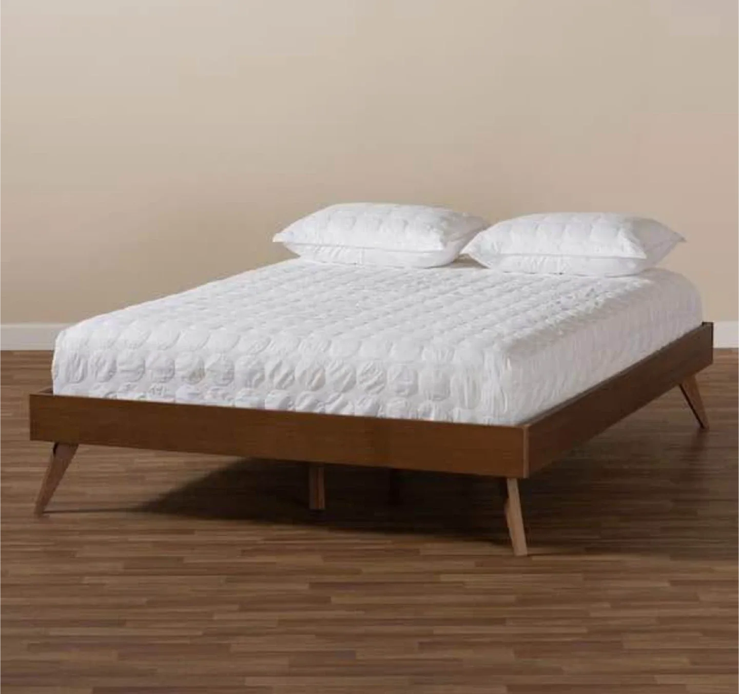 New Full Size Wood Mid Century Modern Platform Bed image indicator(2)