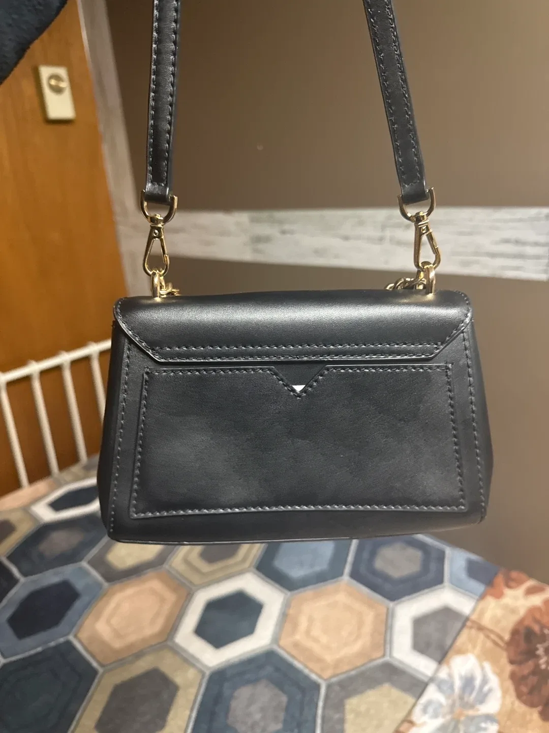 Michael Kors Black Leather Crossbody Bag image indicator(3)