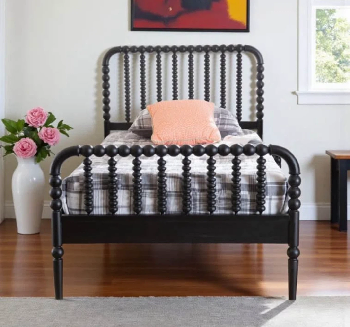 New Black Solid Wood Full Size Platform Bed - photo 3