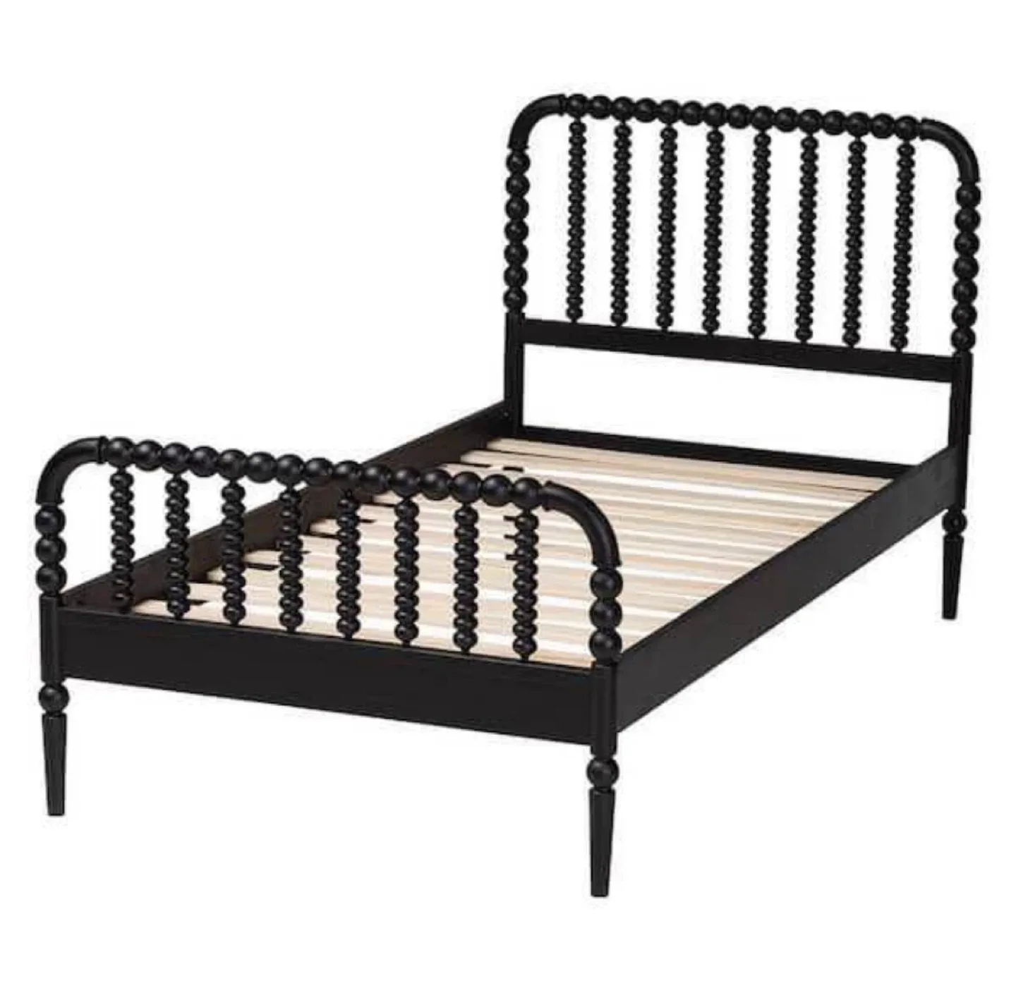 New Black Solid Wood Full Size Platform Bed image indicator(5)