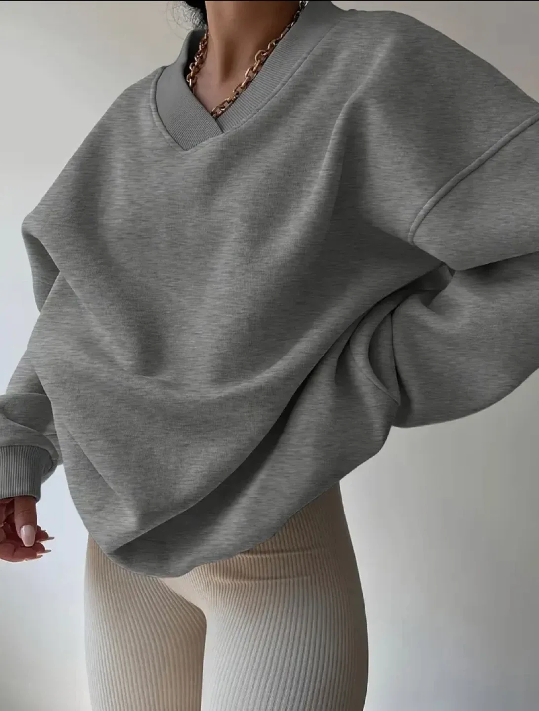 Gray Oversized Sweatshirt image indicator(4)