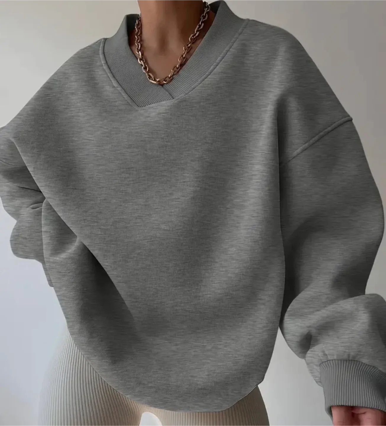 Gray Oversized Sweatshirt image indicator(3)