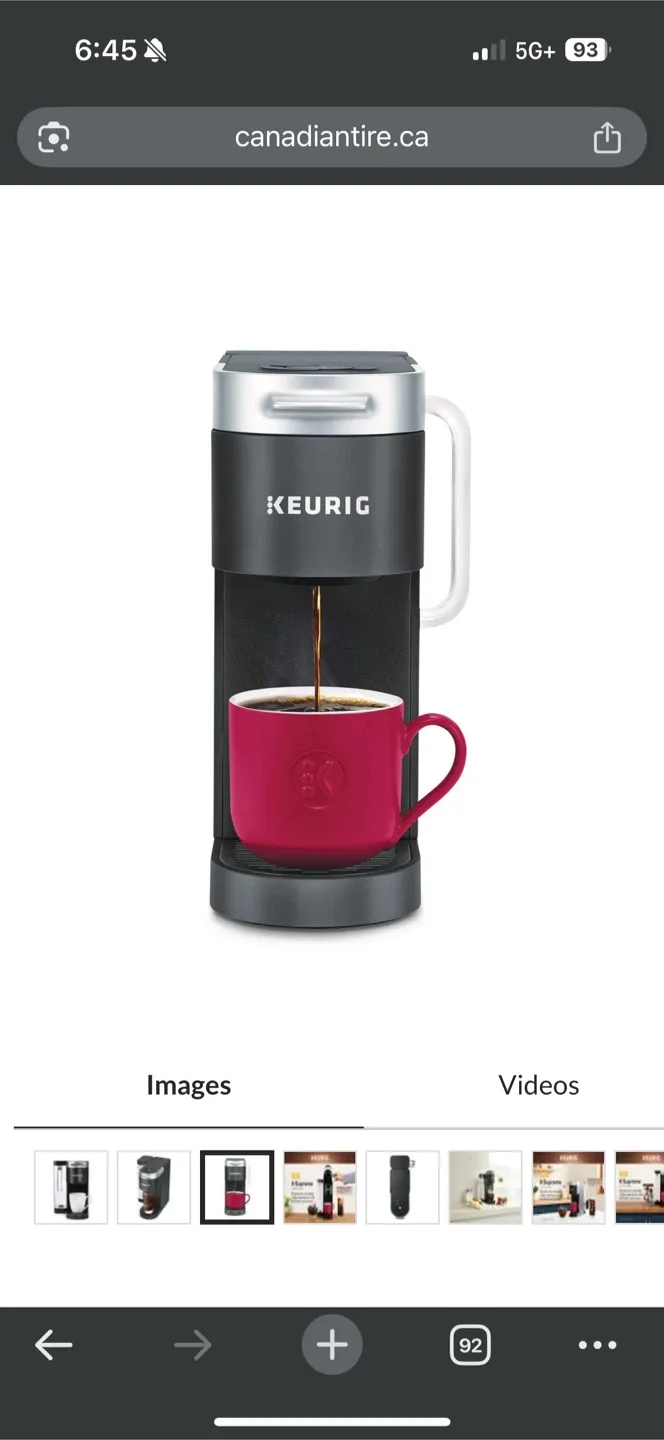 Keurig K-Supreme Single Serve Coffee Maker - Black