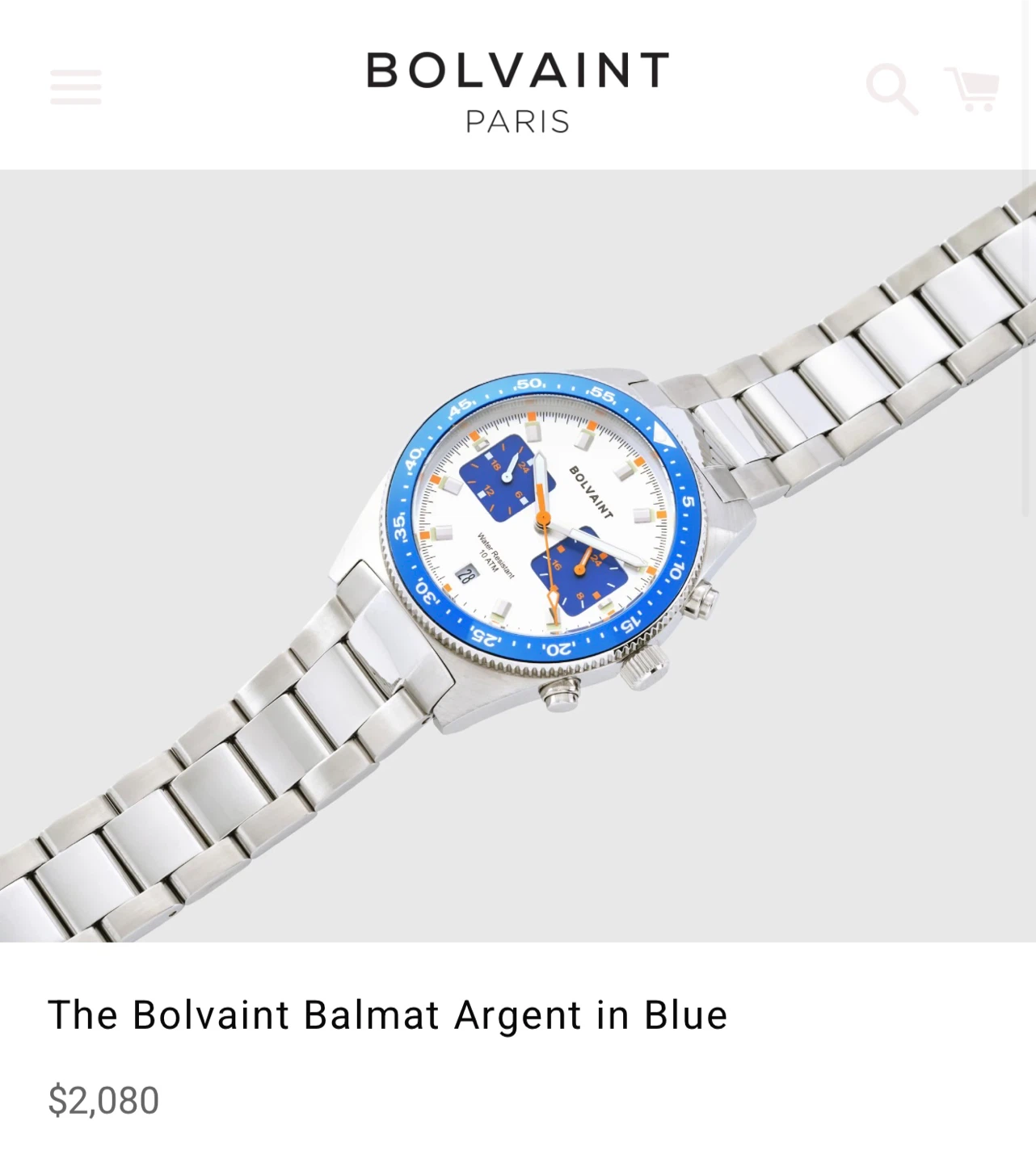 Bolvaint Balmat Argent in Blue Watch - photo 3