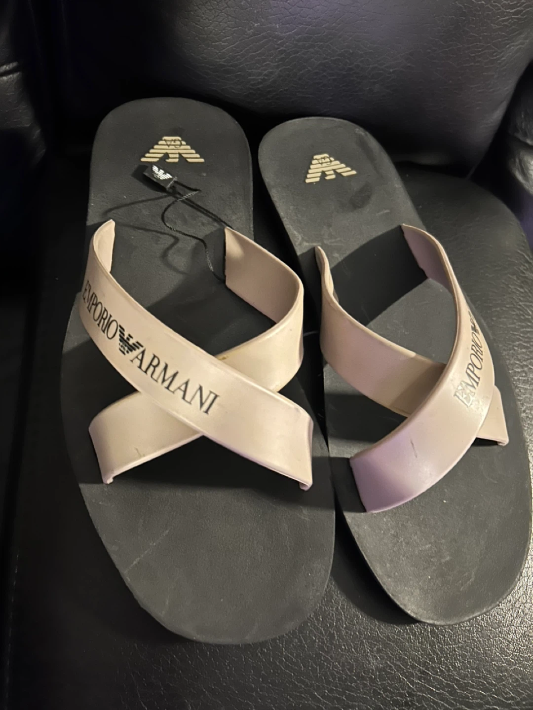 Emporio Armani Black Flip Flops