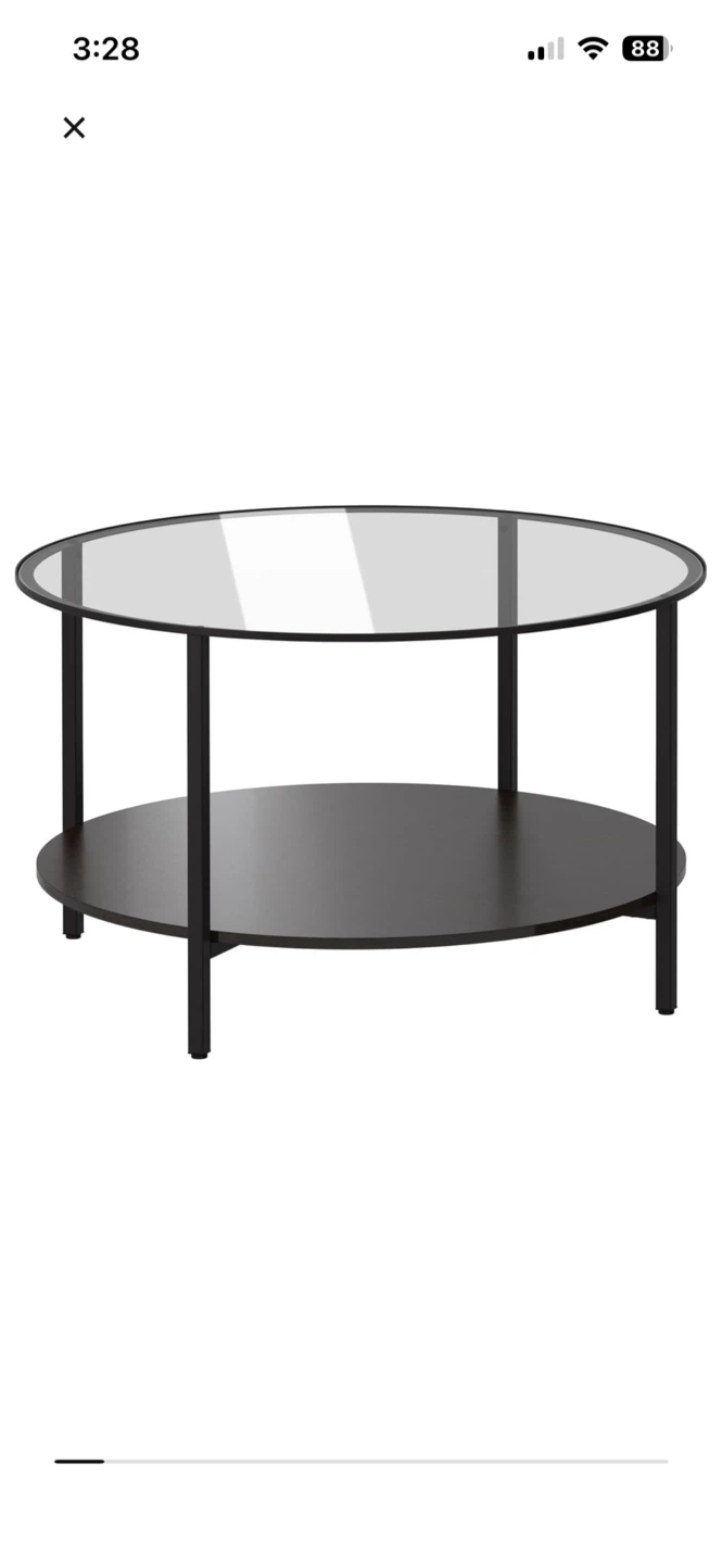 Coffee Table - Black/Glass