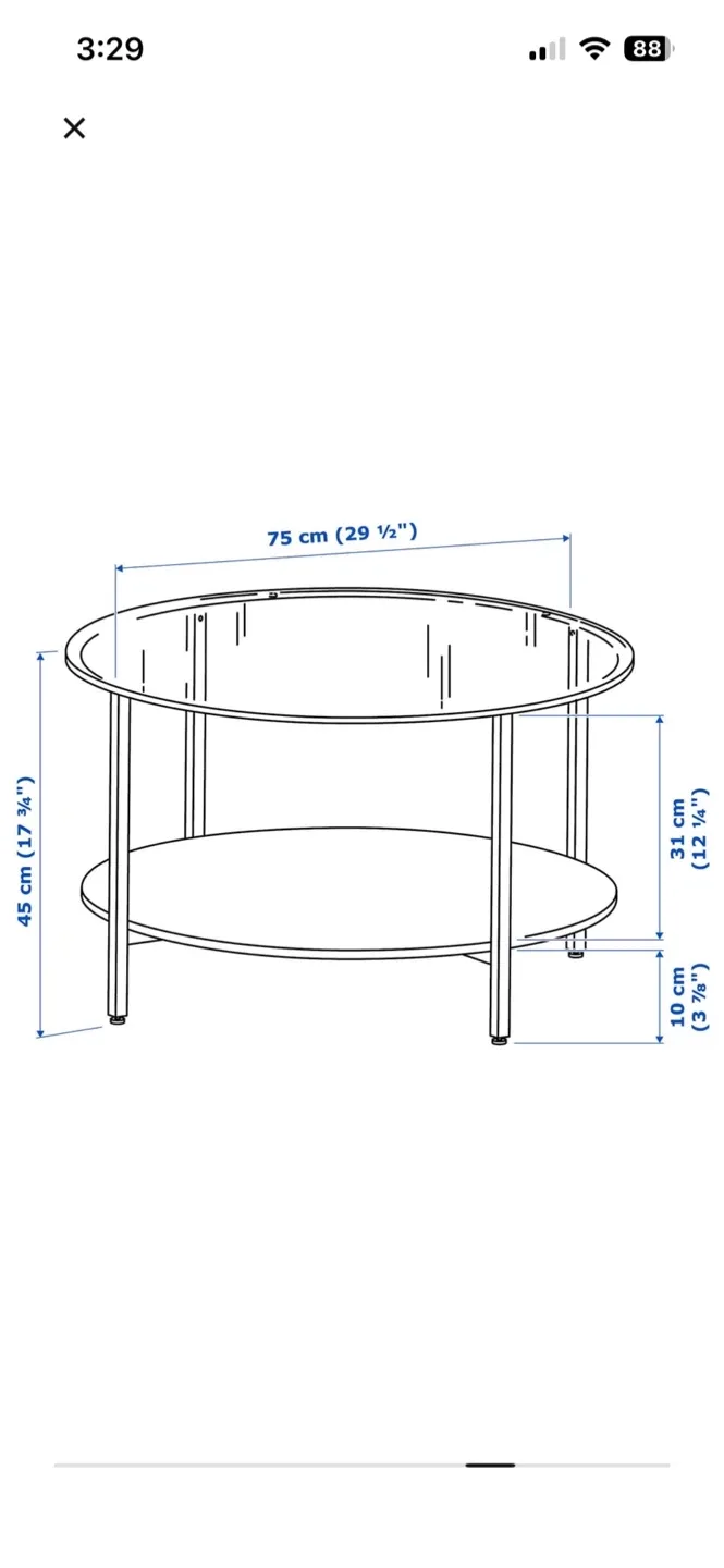 Coffee Table - Black/Glass image indicator(2)
