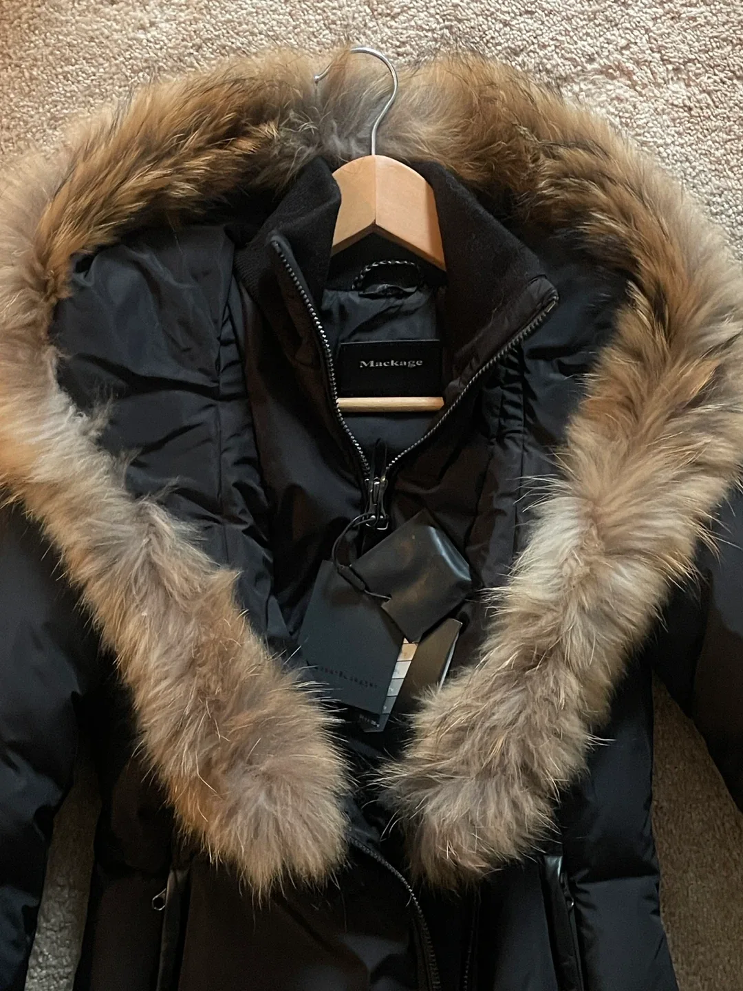 Mackage Kay F- Down Winter Coat with Fur Hood - Black image indicator(6)