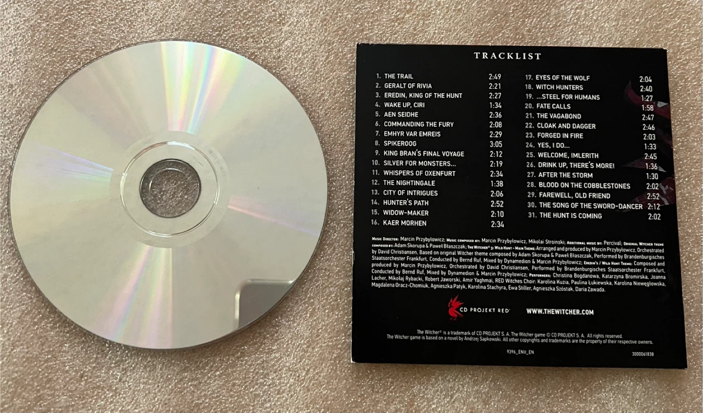 Witcher 3 Wild Hunt Soundtrack CD – Tested, Works, Case Incl 🥕 - photo 2