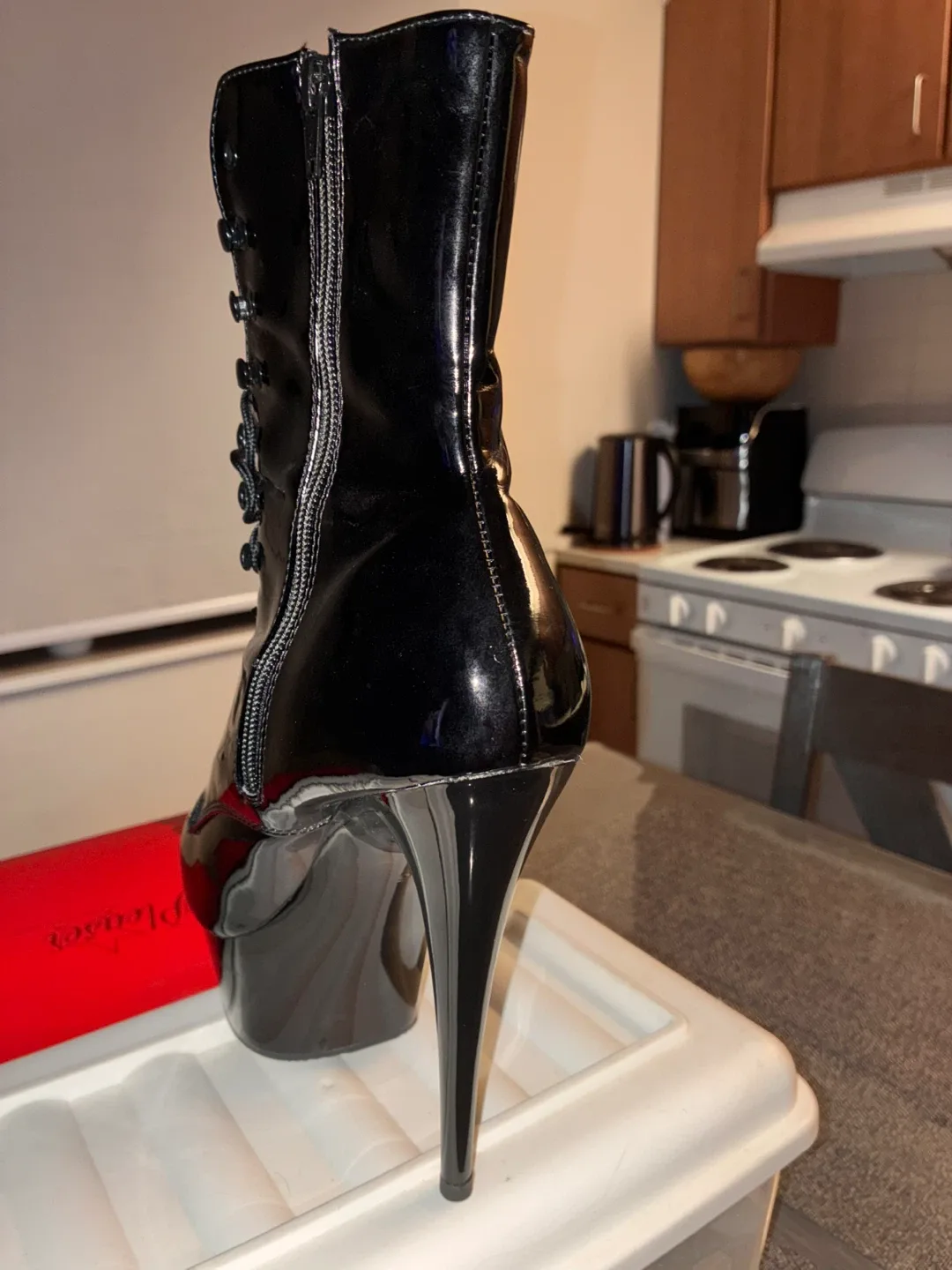 Black Patent Boots - Size 9 image indicator(2)